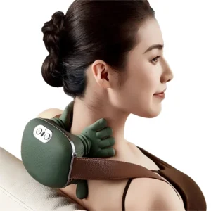 جهاز مساج الاصبع اللاسلكي للتدليك العميق للرقبة الكتف والظهر واجزاء الجسم واسترخاء العضلات بتقنية التدفئة